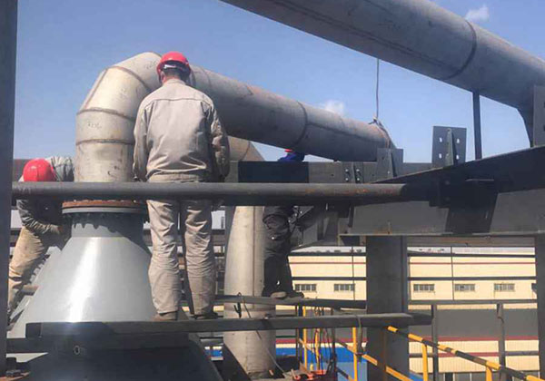 多效蒸发器处理硝酸镍废水项目工程施工现场图