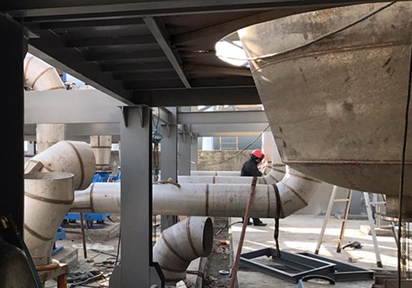 四效蒸发结晶设备处理橡胶助剂行业废水项目安装现场