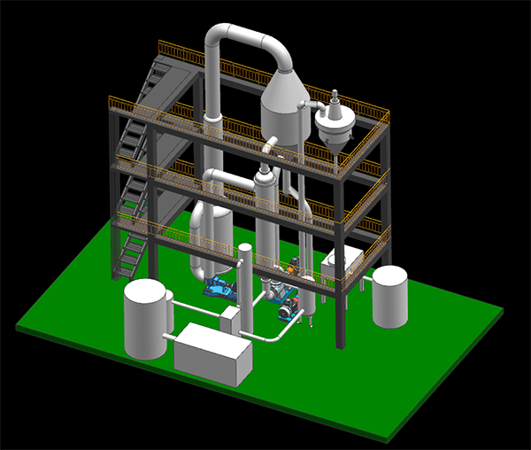 MVR蒸发器三维设计 MVR蒸发器三维设计